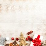 flatlay photography of gift and baubles